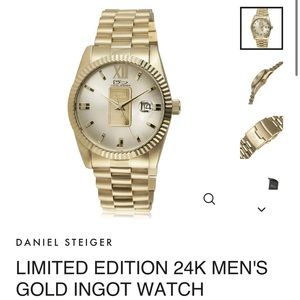 Daniel Steiger Limited Edition 24k MENS Gold Ingot Watch